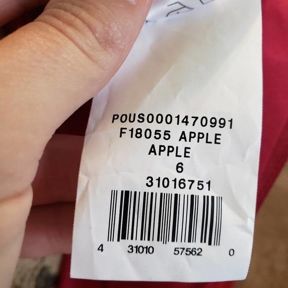 Davids Bridal NWT long one shoulder crinkle chiffon bridesmaid dress apple red 6 - Picture 5 of 10